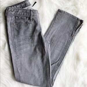 🎁Earnest Sewn Jeans 24 Gray Jeans Ankle Slit NEW